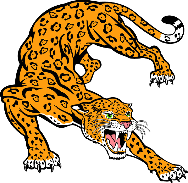 Jaguar mascot sports decal. Make it your own! 